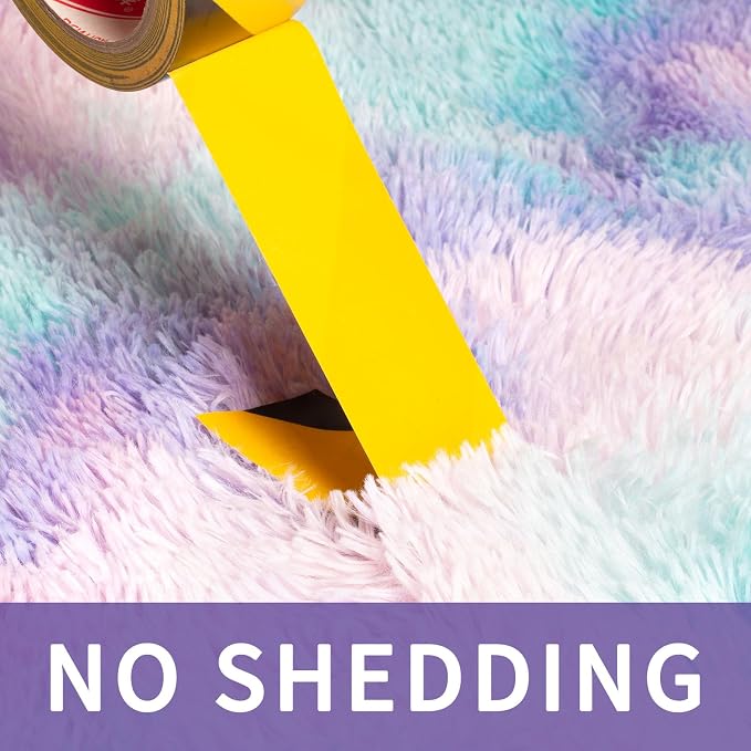 Sour Lemon Area Rugs 9x12 Living Room Bedroom,Large Fluffy Shag Rug | Shaggy Carpet, Soft Plush Furry Bedside Rugs, Anti Slip, Washable Area Modern Rugs Floor Mat for Kids Girls Boys Living Room