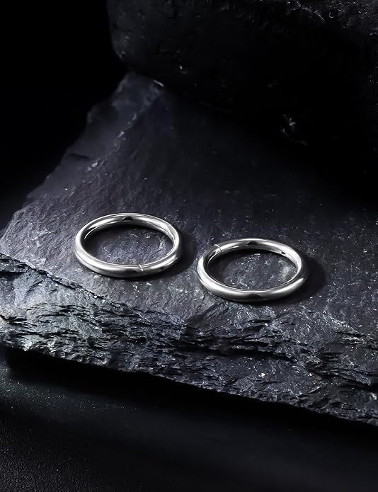 20G 18G 16G 14G 12G 10G 8G 6G 4G 2G Nose Rings Hoops Astm F136 Titanium Clicker Septum Lip Ring Tragus Helix Daith Rook Conch Snug Cartilage Lobe Earrings Hoop Piercing Jewelry For Women Men