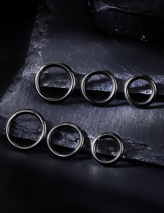 20G 18G 16G 14G 12G 10G 8G 6G 4G 2G Nose Rings Hoops 316l Surgical Steel Clicker Septum Lip Ring Tragus Helix Daith Rook Conch Snug Cartilage Lobe Earrings Hoop Piercing Jewelry For Women Men