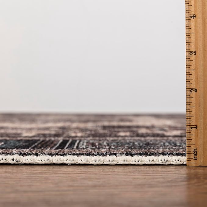 Keen Home Design 30"x84" Rug - Machine Washable Runner Rug with Non-Slip Backing, Ideal for Hallway, Entryway, Kitchen, Laundry Room - Vintage, Easy Clean, Durable, Low Pile Rug - (2'6" x 7')