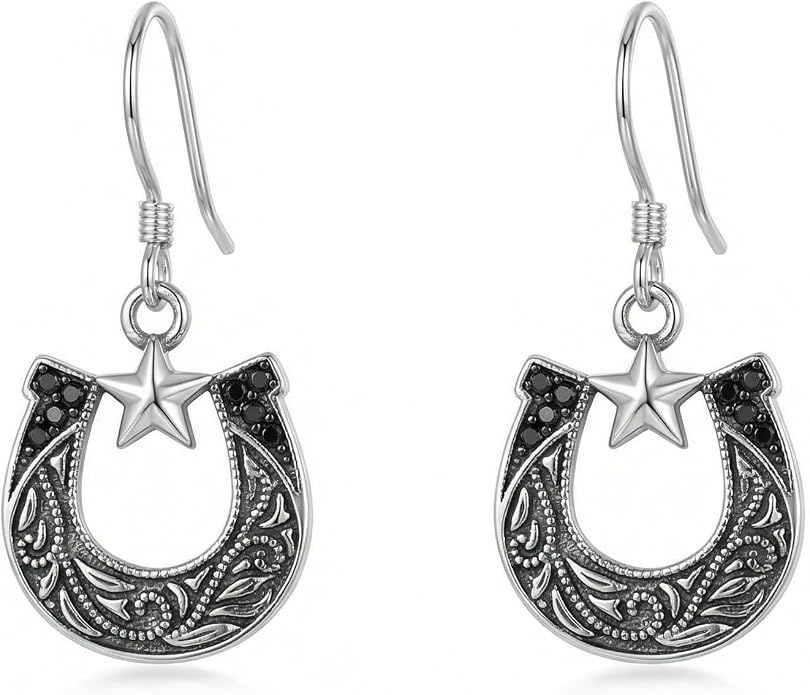 Teacup/Claddagh/Lilith/Book Cat/Star/French Horn/Horse Shoe/Filigree dangle earrings Cute Earrings Jewelry for Women