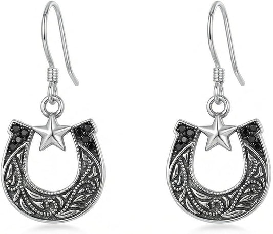 Teacup/Claddagh/Lilith/Book Cat/Star/French Horn/Horse Shoe/Filigree dangle earrings Cute Earrings Jewelry for Women