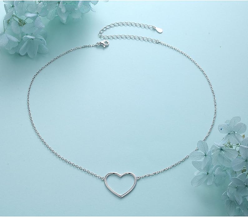 DAOCHONG S925 Sterling Silver Choker Short Necklace Pendant for Women Jewelry Gift