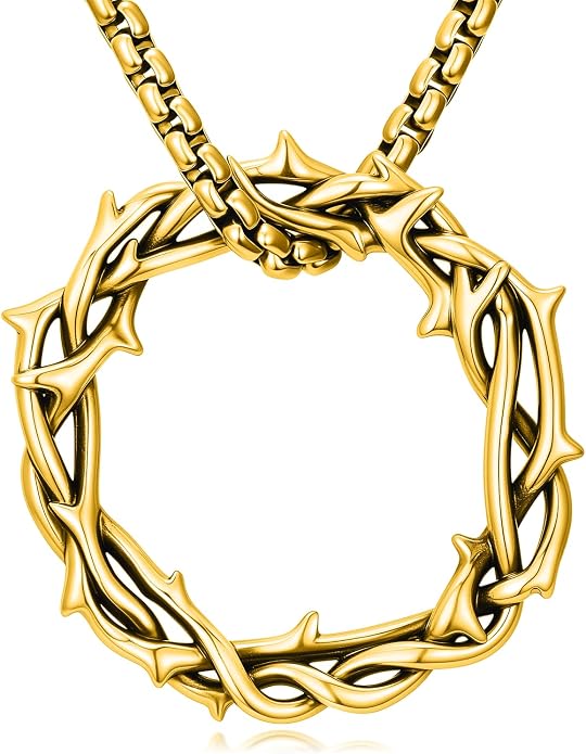 Crown of Thorns Necklace for Men 925 Sterling Silver Nail Cross Necklace Pendant Religious Christian Jewelry Valentines Day Gifts for Men