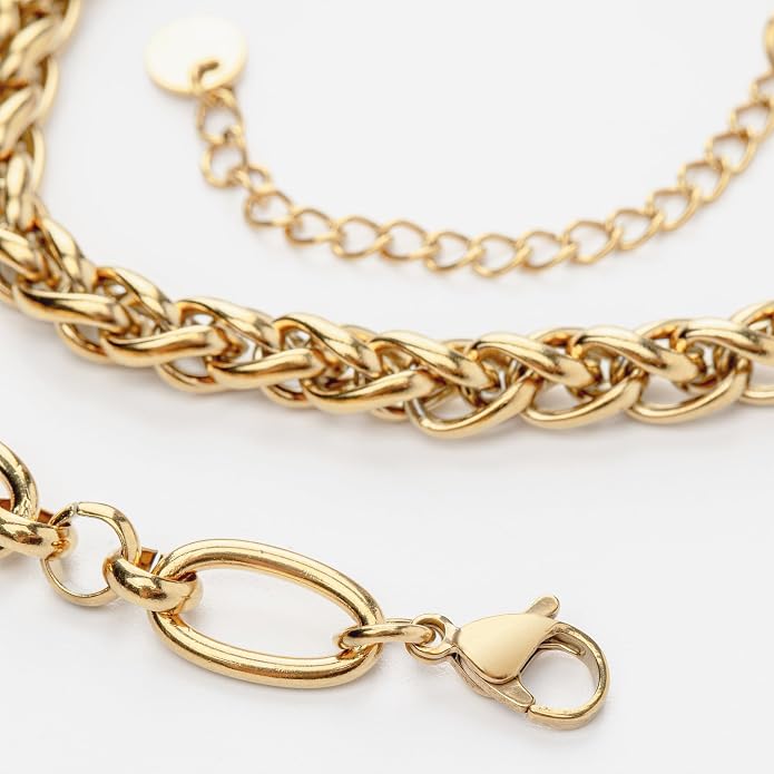 Necklace Chain | Waterproof 18K Real Gold Plated | Silver Necklace | Non Tarnish, PVD Coated | Chunky Necklace | Chunky Jewelry | Fashion Accessories