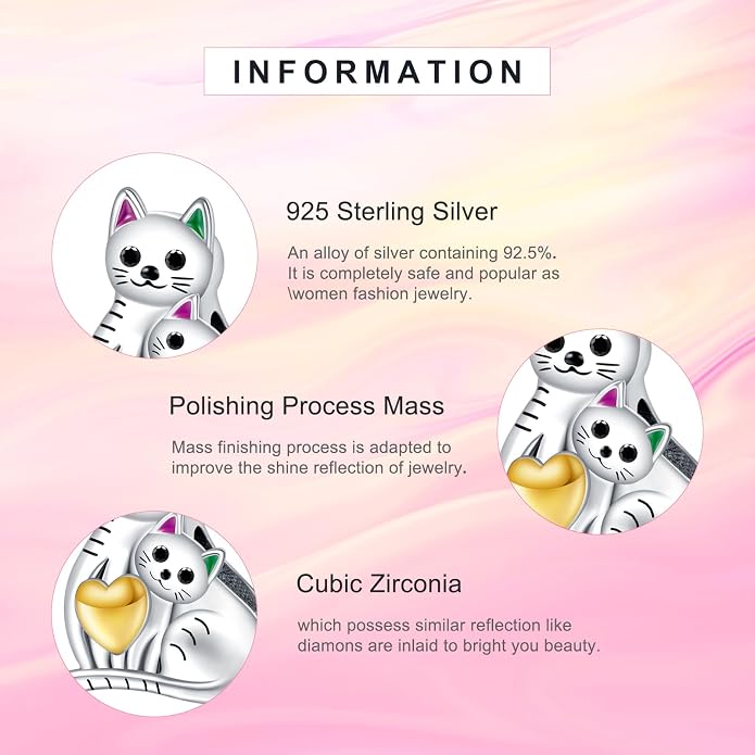 NINGAN 925 Sterling Silver Charm Golden Love Charm Buckle Safety Chain Travel Bead Firefly Dragonfly Pendant, Suitable for Women Bracelet and Necklace as Gift from Mom and Friends