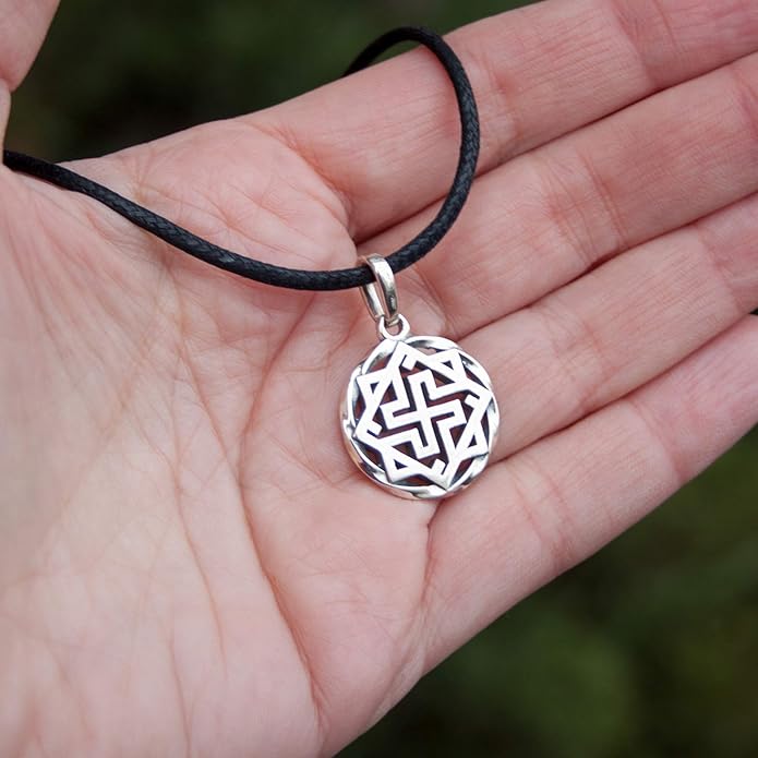 925 Sterling Silver Viking Valkyrie Pendant Necklace - Ancient Odin's Warrior Symbol Protection Amulet Talisman Charm - Nordic Valhalla Norse Mythology Jewelry for Men Women - Handmade