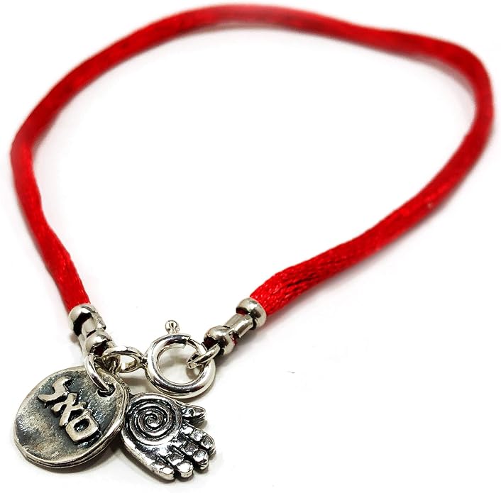 Red Silk 7" Bracelet with Silver Coin for Success & Abundance + Hamsa Hand Charm for Ultimate Protection - Ideal Women's Gift for New Job, Business Ventures, or Celebrating Personal Achievements