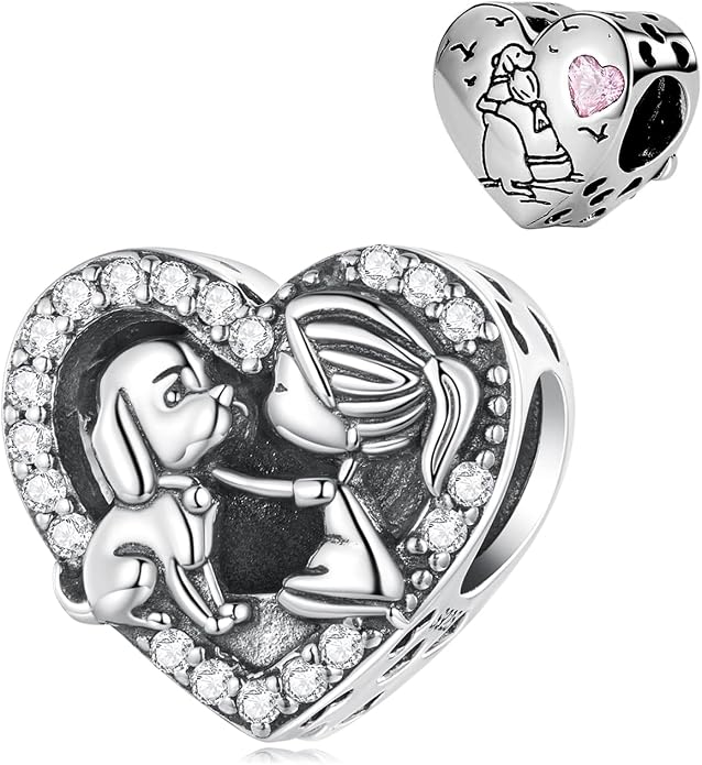 NINGAN 925 Sterling Silver Charm Golden Love Charm Buckle Safety Chain Travel Bead Firefly Dragonfly Pendant, Suitable for Women Bracelet and Necklace as Gift from Mom and Friends