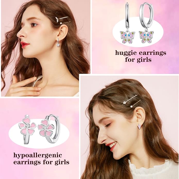 24 Pairs Stainless Steel Flat Back Earrings Set -Secure and Comfortable Screwback Earrings with Diverse Designs, Perfect for Multiple Piercings and Everyday Wear