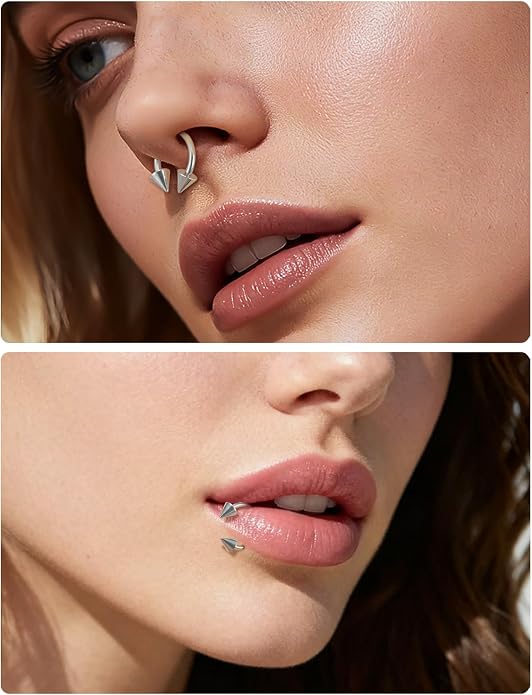 20G 18G 16G 14G 12G 8G 6G 4G 2G ASTM F136 Titanium Internal Thread Horseshoe Septum Ring Jewelry Circular Barbell Helix Snug Tragus Rook Daith Cartilage Earring Lip Ring Piercing Jewelry