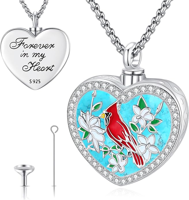 Turquoise Jewelry for Women Men 925 Sterling Silver Pendant Urn Necklaces for Ashes Picture Locket Necklace Thor Hammer Yggdrasil Virgen De Guadalupe St Michael Christopher Judas Witches Knot Necklace