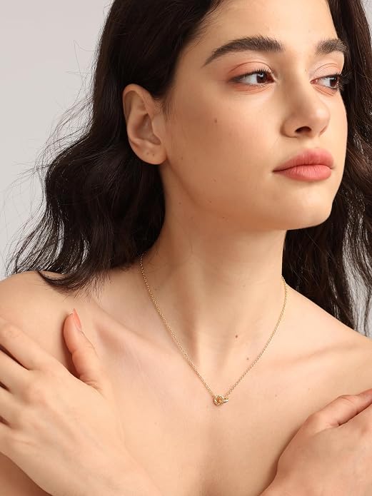 FRUMOS Gold Plated Necklace for Women, Dainty Layered Chain Necklace, Fashion Jewelry for Daily Wear