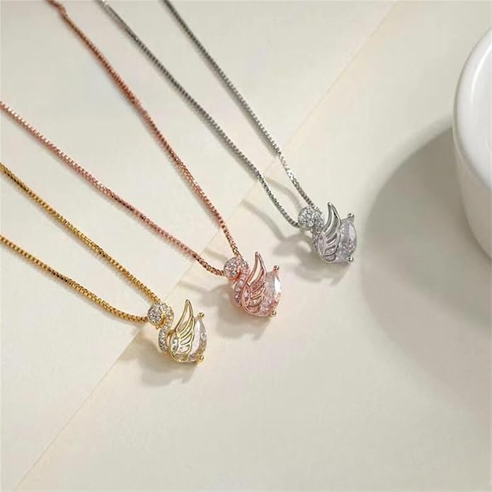 925 Sterling Silver Necklace for Women Trendy, Charming Layered Necklace with Cubic Zirconia Pendant for Her Womens Dainty Diamond Choker Necklaces Holiday Jewelry Gifts for Mom Wife Daughter Lover