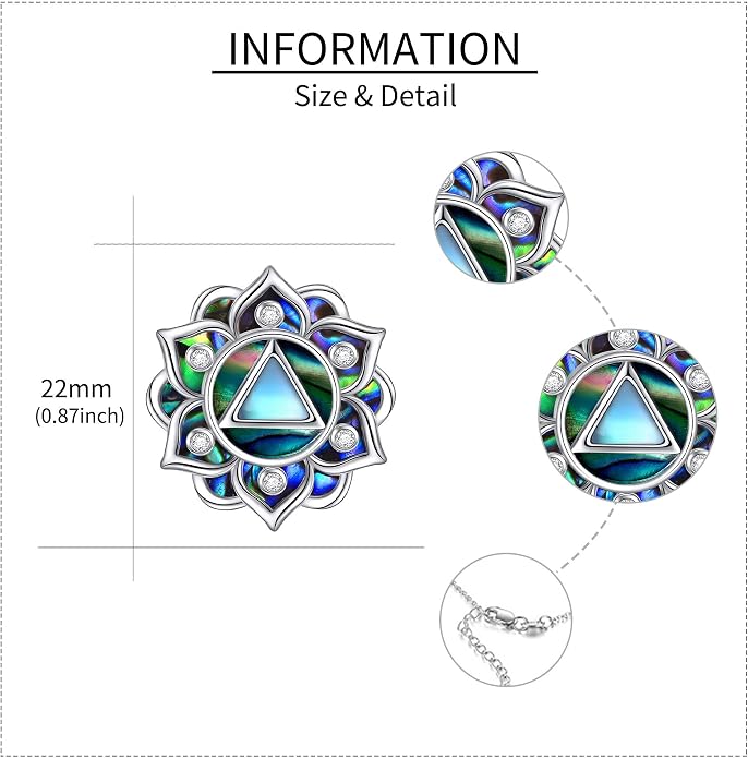 ONEFINITY Lotus Necklace 925 Sterling Silver Moonstone Pendant Necklace Yoga Lotus Jewelry for Women