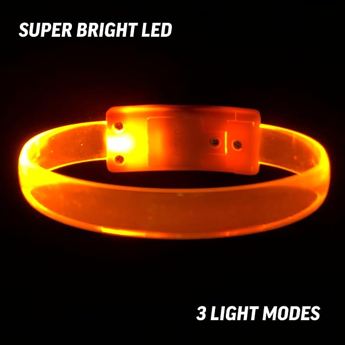 12 Magic Band Pack | Glow in The Dark | Flashing Light up for Concerts | Running Lights for Runners | Glow in The Dark Bracelets | Led Bracelet