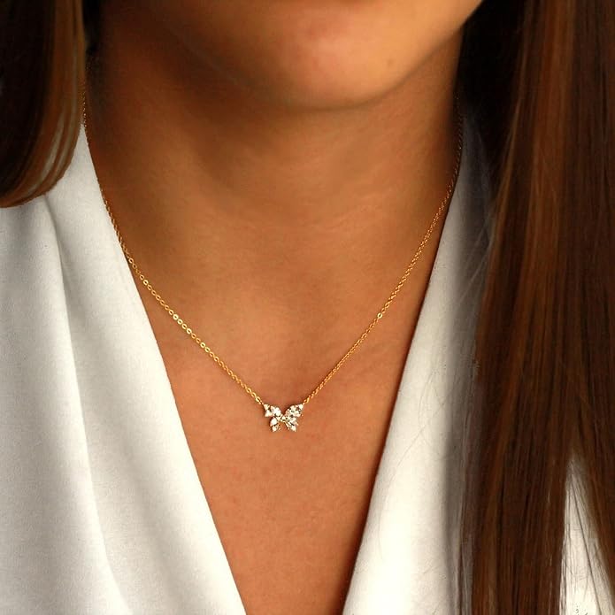 Collner 14K Gold Heart Pendant Necklace for Women Dainty Star Necklace Tiny Evil Eye Choker Necklace Boho Crescent Moon Necklace Minimalist Jewelry