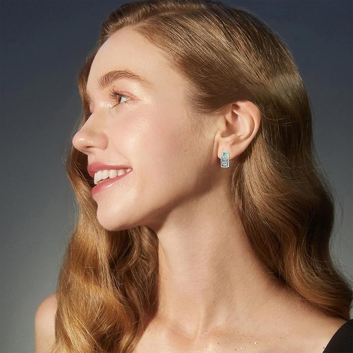 PROESS Abalone Shell Holy Mountain/Mustard Seed/Animal Earrings 925 Sterling Silver Mountain Jewelry Animal Lovers Gifts for Women