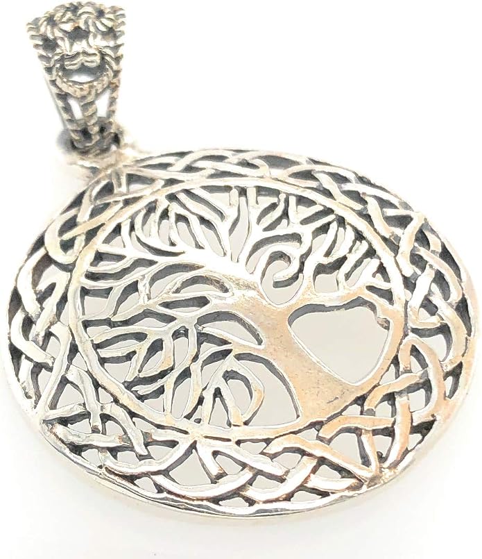 Tree of Life 925 Solid Sterling Silver Pendant 34mm