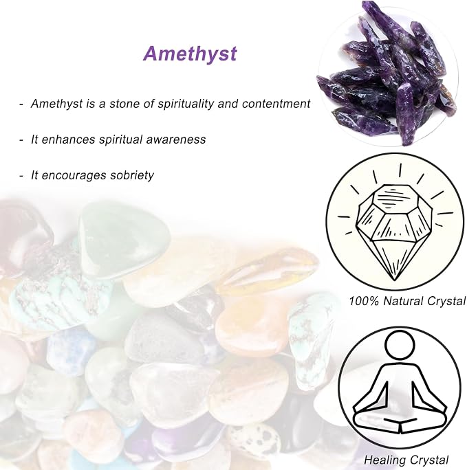Erliway 0.22 lbs Amethyst Crystals Bulk, 1.6-2.4" Raw Amethyst Crystal Wands, Irregular Shape Rough Quartz Crystal Points for Meditation Yoga Reiki Balancing Wire Wrapping