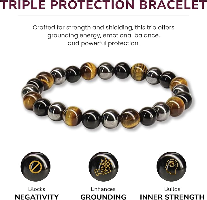 Crystal Vibe - Healing Crystal Bracelet for Women & Men | Natural Gemstone Bead Bracelet | Adjustable Handmade Energy Stone Bracelet | Bracelet for Meditation, Yoga & Daily Wear | Multiple Types