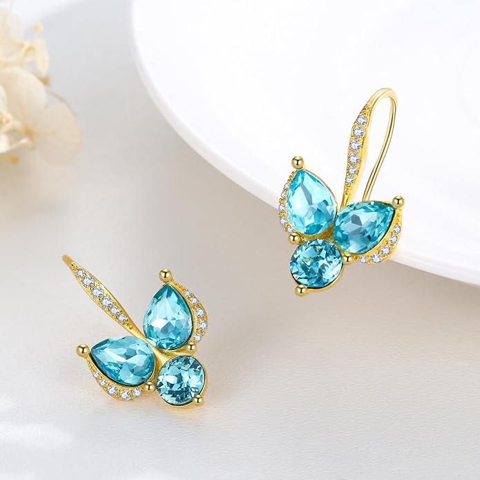 Butterfly/Cardinal/Rabbit/Frog/Turtle/Dragonfly/Flamingo/Mermaid/Hummingbird/Robin/Raven/Owl/Whale/Cat Earrings S925 Sterling Silver Animal Jewelry Gifts for Birthday Christmas