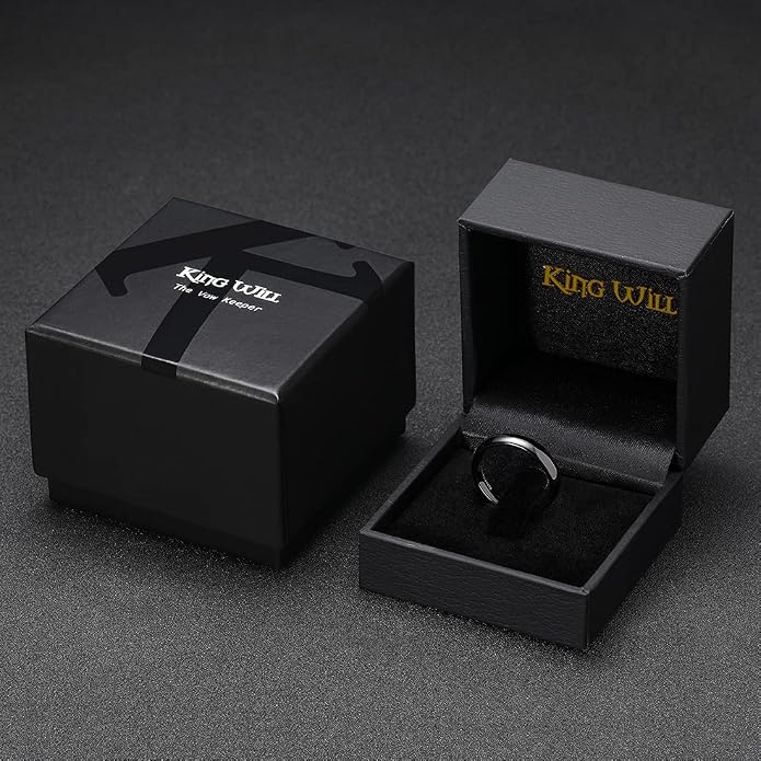 King Will Tungsten Carbide Wedding Band for Men Women Promise Rings for Couples Domed High Polish