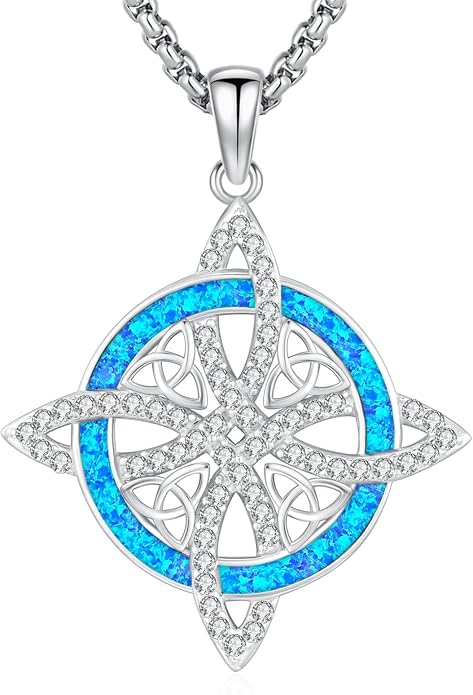 Pentagram/Celtic Knot/Witches Knot/Santa Muerte/Triple Moon Goddess/Baphomet/Hecate Necklace Sterling Silver Magic Wiccan Amulet Pagan Jewelry for Women Men