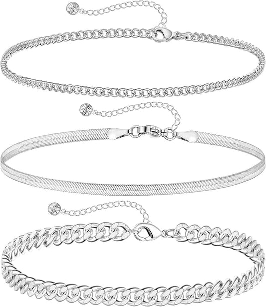 DEARMAY Gold Anklets for Women Waterproof, Non Tarnish14K Gold Plated Ankle Bracelets Set Stack, Summer Beach Jewelry Gifts for Vacation, Bikini Outfits for Women Mom Her