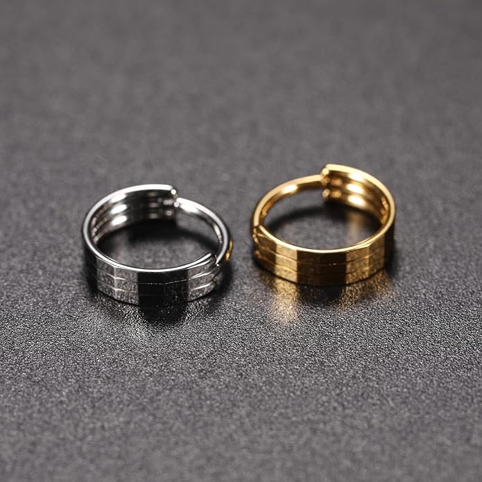 316L Surgical Steel Septum Clicker Ring Nose Ring Hoop Sleeper Hoop Earring Helix Rook Conch Cartilage Daith Tragus Earrings Lobe Nose Piercing Jewelry for Women