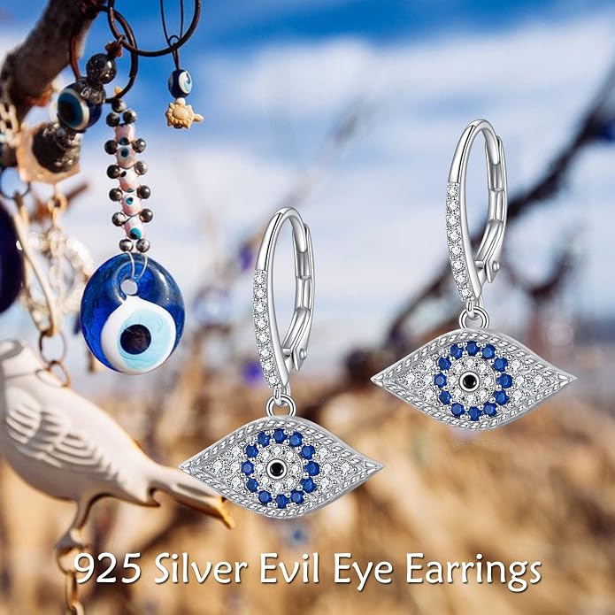 VONALA Dangle Earrings 925 Sterling Silver Opal Larimar Lapis Sapphire Turquoise Moss Agate Crystal Dangling Earrings Jewelry Gift for Women