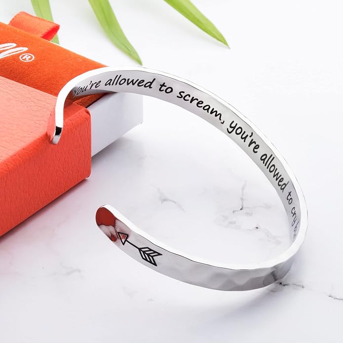 Carviell Bracelet - Gifts for Women – Inspirational, Friendship, Love, Mom, Daughter, Sister, Christian, Graduation, Memorial & Wedding Gifts – 100+ Phrases – Stainless Steel, Gift-Ready