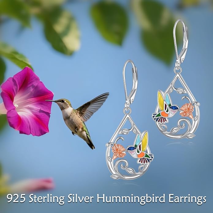 Butterfly/Paw Print/Highland Cow/Cat/Dog/Hummingbird/Dragonfly Earrings 925 Sterling Silver Animal Hypoallergenic Drop Dangle Earrings Animal Valentine's Day Jewelry for Women