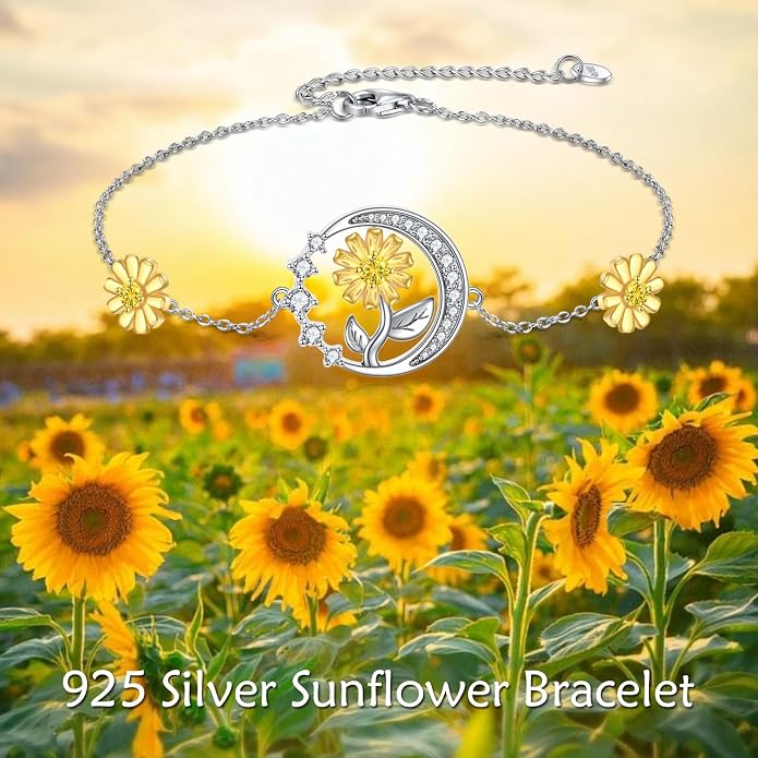 VONALA Witches Knot/Compass/Dragonfly/Clover Bracelet Sterling Silver Adjustable Charm Bracelet Summer Beach Foot Chain Jewelry for Women Gifts