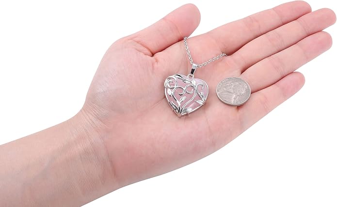 Jovivi Amethyst Rose Quartz Healing Crystal Necklace for Women Flower Leaf Wire Wrapped Crystal Heart Gemstone Pendant Necklace Natural Stone Reiki Quartz Jewelry Mothers Day Gifts