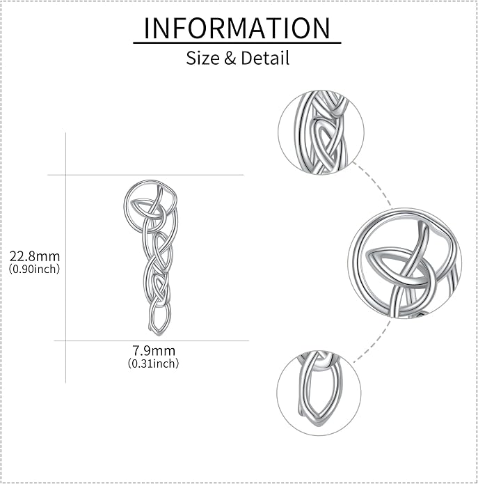 Ear Climbers Earrings for Women Sterling Silver Vintage Ear Crawler Earrings Jewelry Gifts for Women