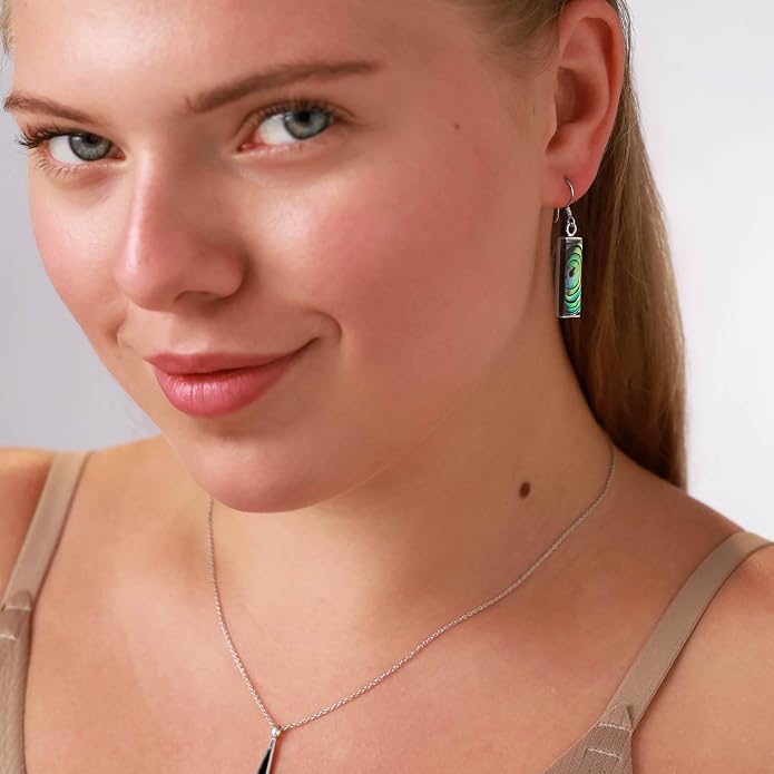 Silvershake Mondern Long Bar linear 925 Sterling Silver Dangle Hook Earrings