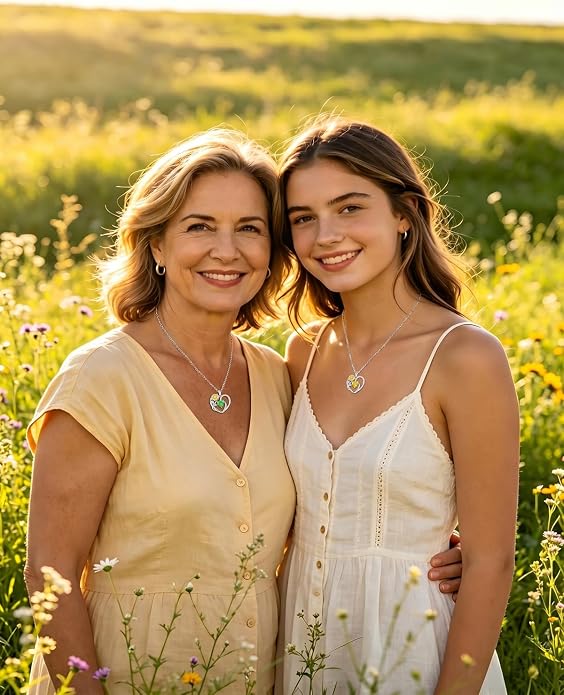 Anniversary Birthday Gifts for Women - Heart Birthstone Necklace: 925 Sterling Silver Rose/White/Yellow Gold Pendant Necklaces Gold Jewelry Gift for Wife Girlfriend Mom Daughter Grandma