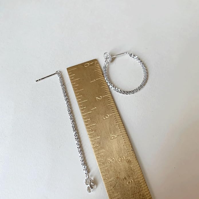 Tassel Earrings for Women Gold Plated Silver Chain Earrings Dainty Minimalist Dangle Drop Studs