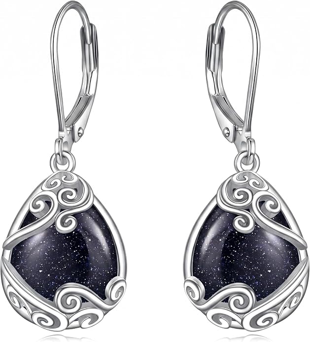 Teardrop Tree of Life/Filigree Earrings for Women Dangle Leverback Earrings Jewelry Gift Anniversary For Her