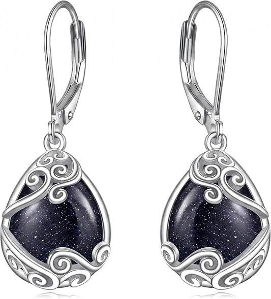 Teardrop Tree of Life/Filigree Earrings for Women Dangle Leverback Earrings Jewelry Gift Anniversary For Her