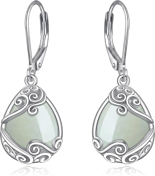 Teardrop Tree of Life/Filigree Earrings for Women Dangle Leverback Earrings Jewelry Gift Anniversary For Her