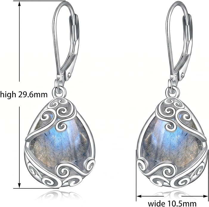 Teardrop Tree of Life/Filigree Earrings for Women Dangle Leverback Earrings Jewelry Gift Anniversary For Her