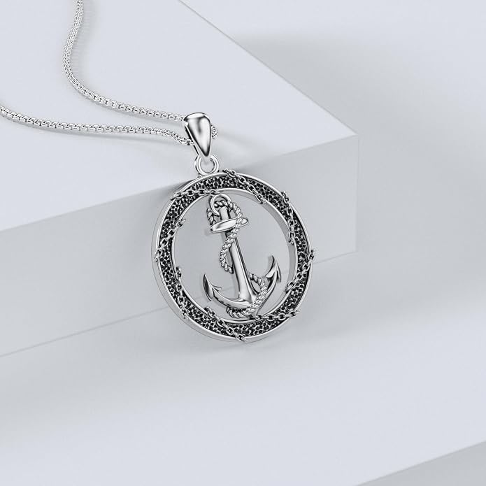 Midari Ocean Necklace 925 Sterling Silver Flamingo Mama Bear Dolphin Penguin Sea Turtle Axolotl Desert Cactus Nautical Rudder Tropical Palm Compass Wave Pendant Boho Jewelry Gifts for Women Men