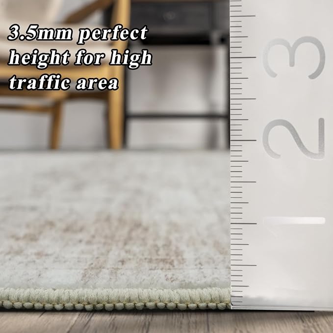 Large Rugs for Living Room 12x18, Washable & Ultra Soft Stain Resistant Carpets for Bedroom Dining Room Indoor Vintage Non Slip Home Decor for Office/Conference Room/Villa Rooms 12x18 Beige Brown