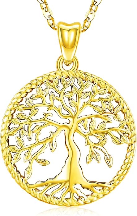 Odinstone Tree of Life Necklace, Sterling Silver Pendant for Women Family Tree Necklaces Jewelry for Mom/Wife/Grandma(With Fine Gift Box)