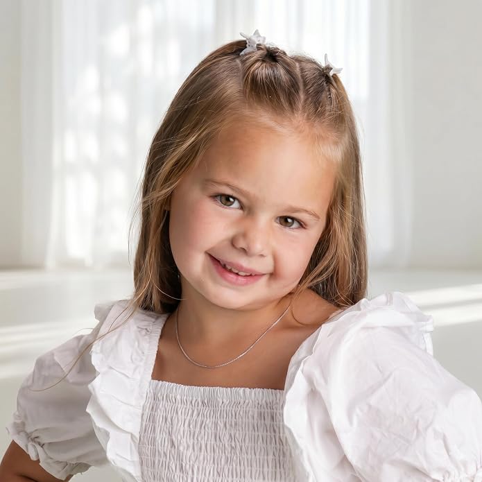 Precious Pieces Child's or Women's 925 Sterling Silver Box Chain with Lobster Clasp for Kids, Teens, or Adults
