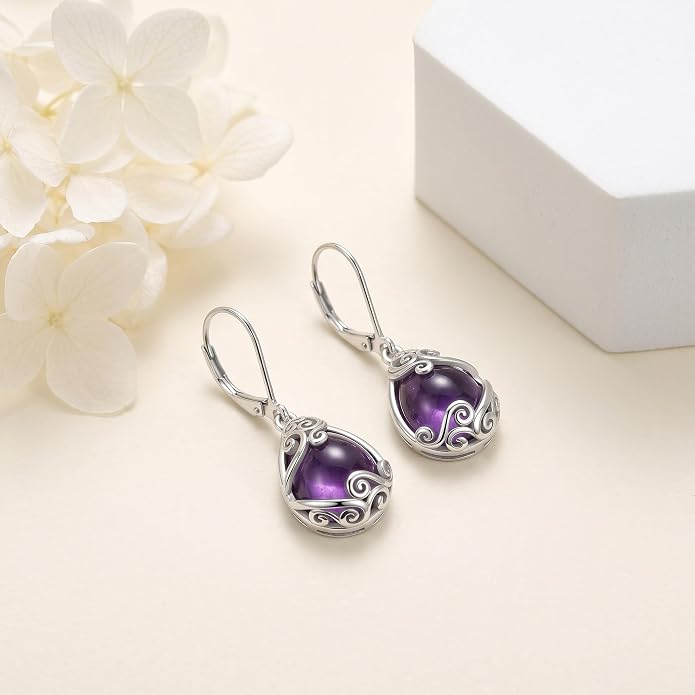 Teardrop Tree of Life/Filigree Earrings for Women Dangle Leverback Earrings Jewelry Gift Anniversary For Her