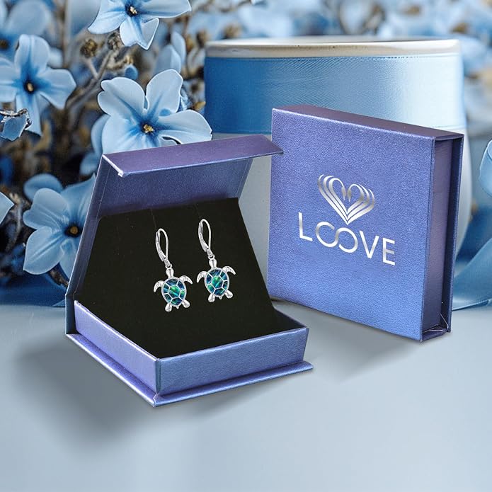 Tree of Life/Cat/Turtle/Butterfly/Flower/Celtic/Turquoise/Moonstone Dangle Earrings for Women Sterling Silver Cute Animals Drop Earrings Jewelry Gifts