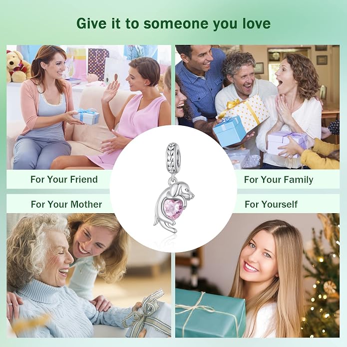 NINGAN 925 Sterling Silver Charm Golden Love Charm Buckle Safety Chain Travel Bead Firefly Dragonfly Pendant, Suitable for Women Bracelet and Necklace as Gift from Mom and Friends